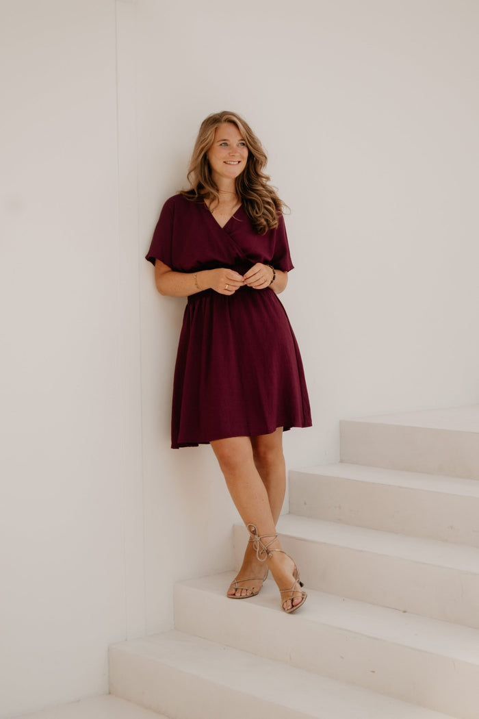 Willianne dress bordeaux - Bij Keesje - Bij Keesje - jurk