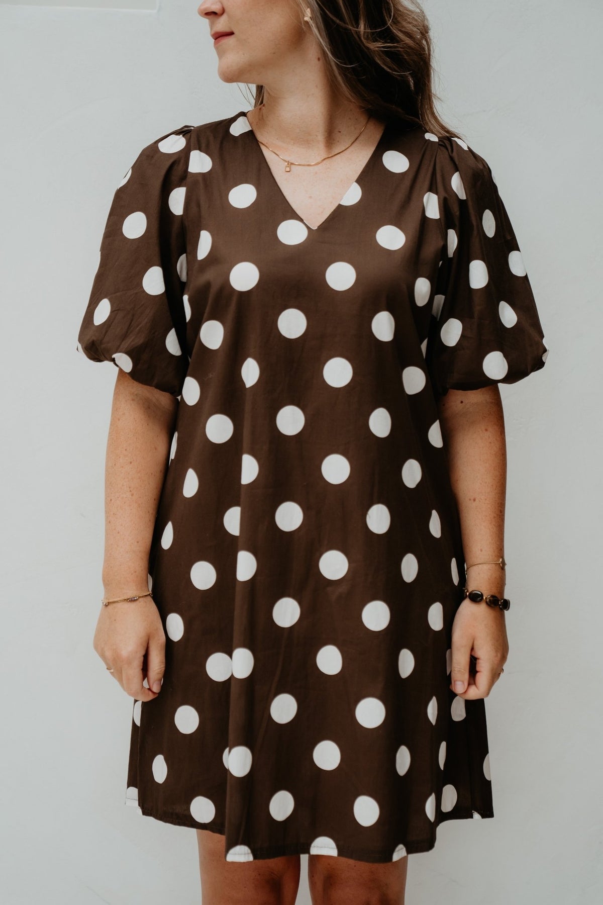 Willisa Dots Dress Brown/Beige - Bij Keesje - Neo Noir - Jurk