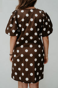Willisa Dots Dress Brown/Beige - Bij Keesje - Neo Noir - Jurk