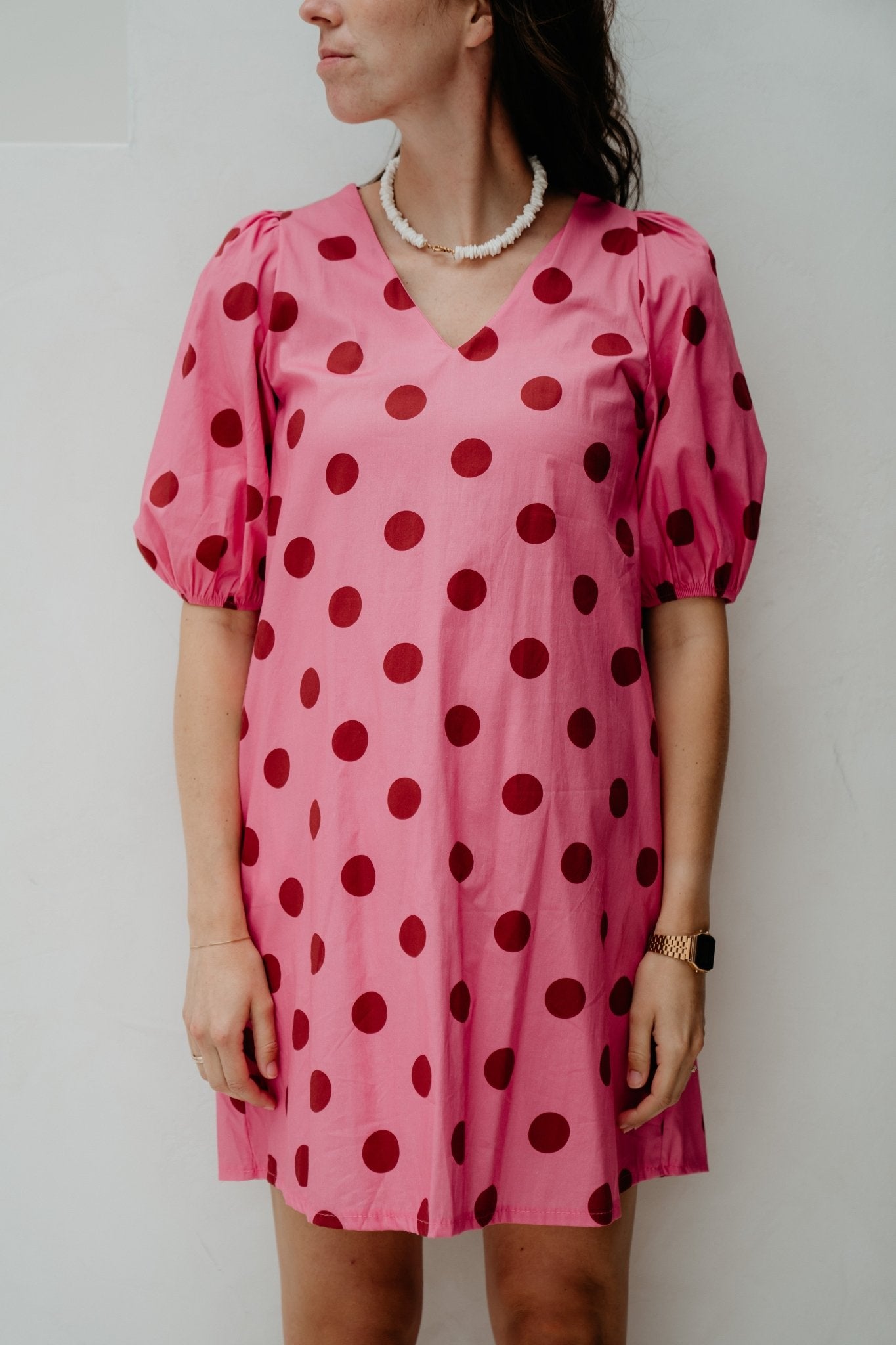 Willisa Dots Dress Fuchia/Red - Bij Keesje - Neo Noir - Jurk