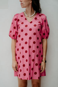 Willisa Dots Dress Fuchia/Red - Bij Keesje - Neo Noir - Jurk