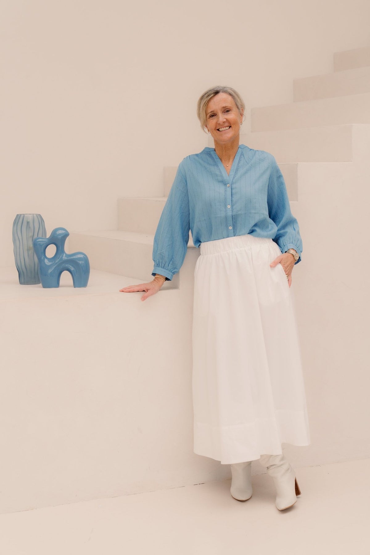 Wivine Blouse True Blue - Bij Keesje - G - maxx - Blouse