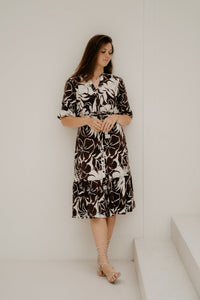 Woven dress tropical hibiscus - Bij Keesje - Bij Keesje - jurk