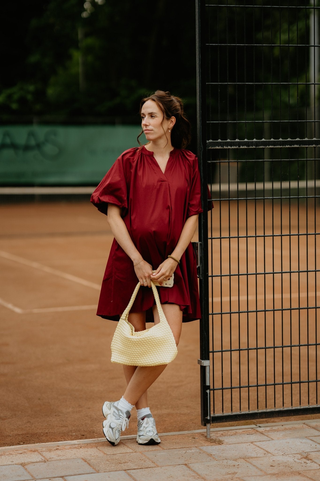 Xandra blouse dress bordeaux - Bij Keesje - Bij Keesje - jurk