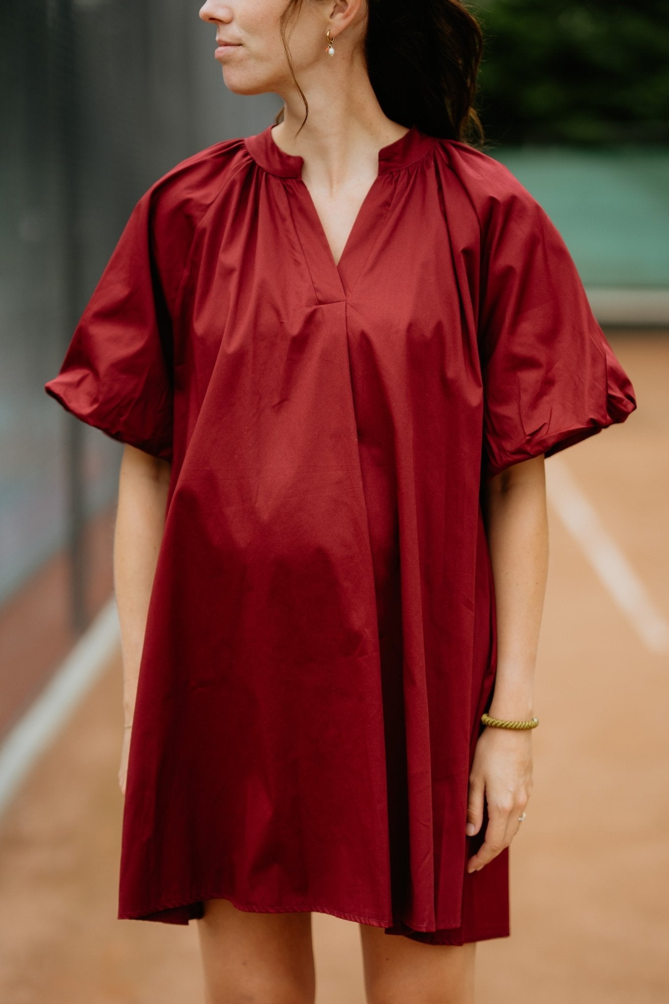 Xandra blouse dress bordeaux - Bij Keesje - Bij Keesje - jurk