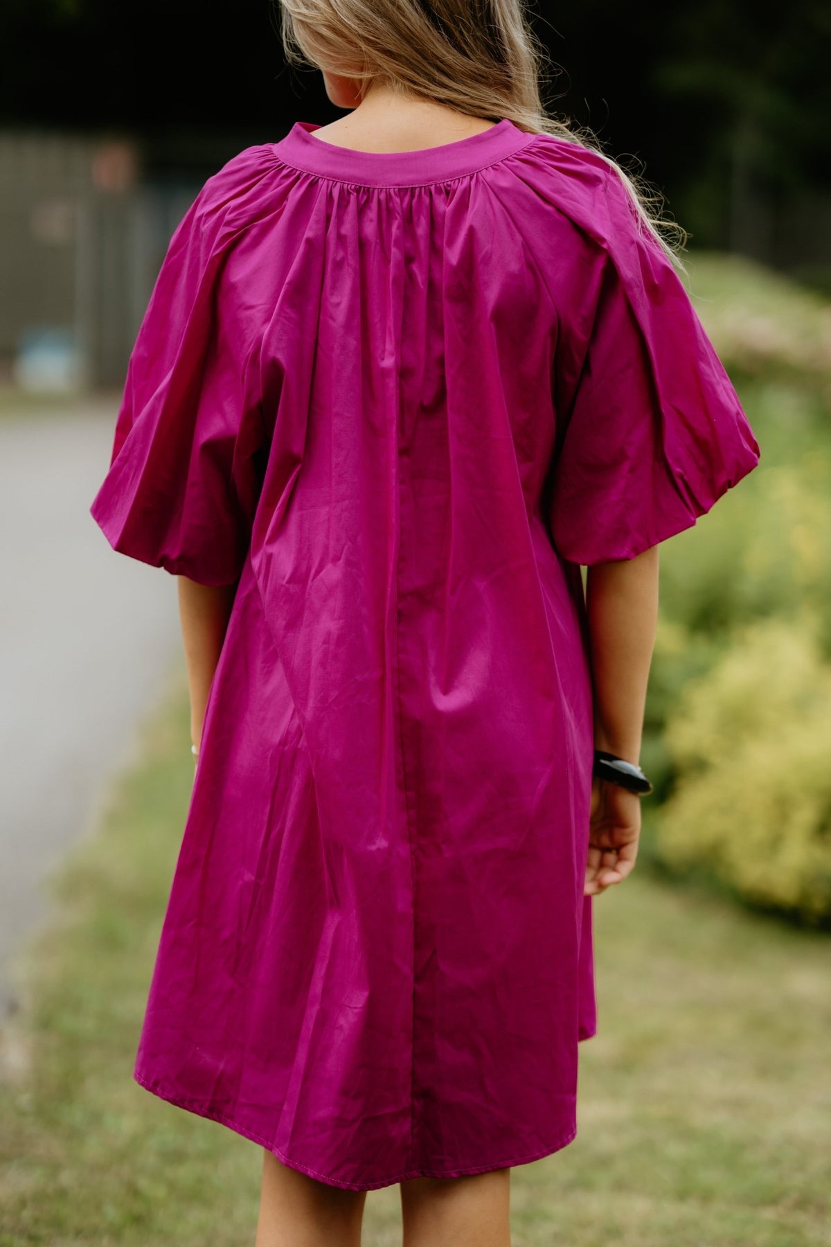 Xandra blouse dress magenta - Bij Keesje - Bij Keesje - jurk