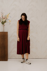 Xanne tweedelig set bordeaux - Bij Keesje - Bij Keesje - set