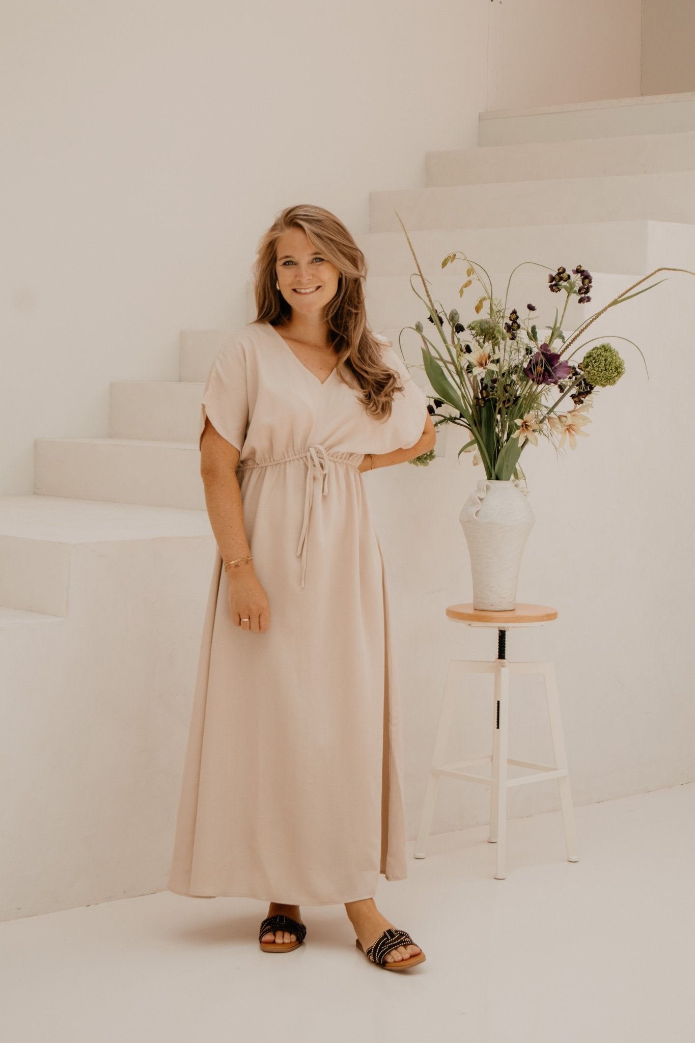Xante Dress Beige - Bij Keesje - Bij Keesje - Jurk