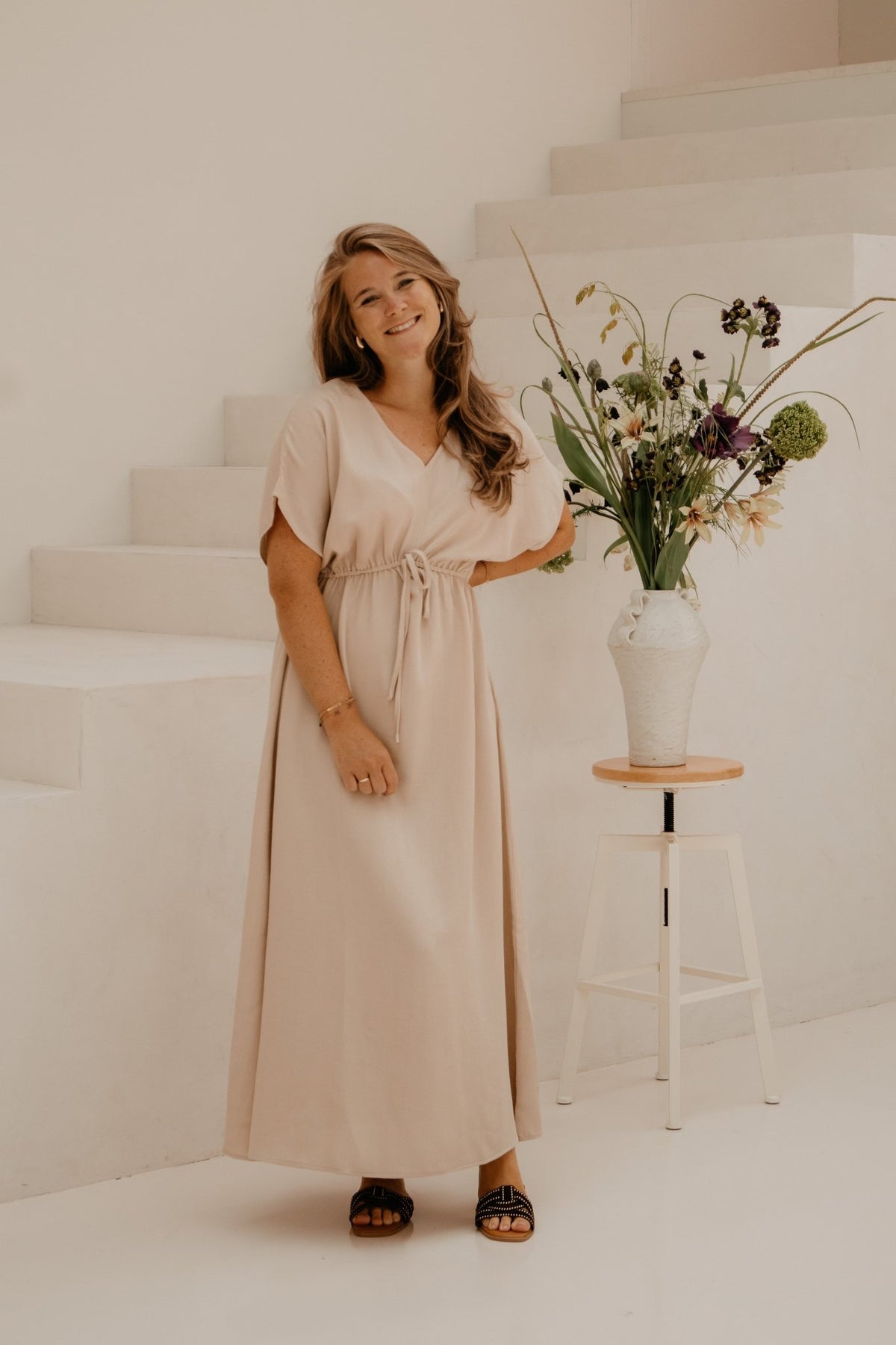 Xante Dress Beige - Bij Keesje - Bij Keesje - Jurk