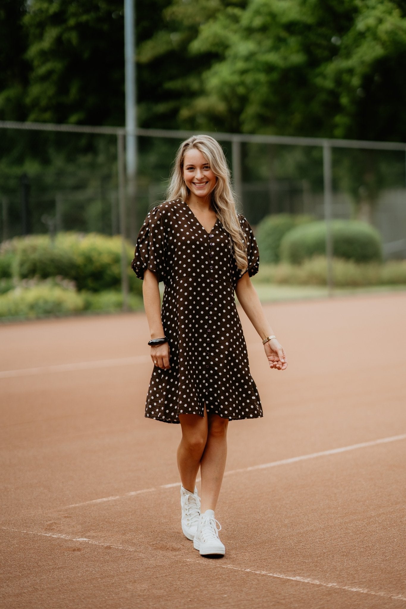 Xanthe dress dots brown - Bij Keesje - Bij Keesje - jurk