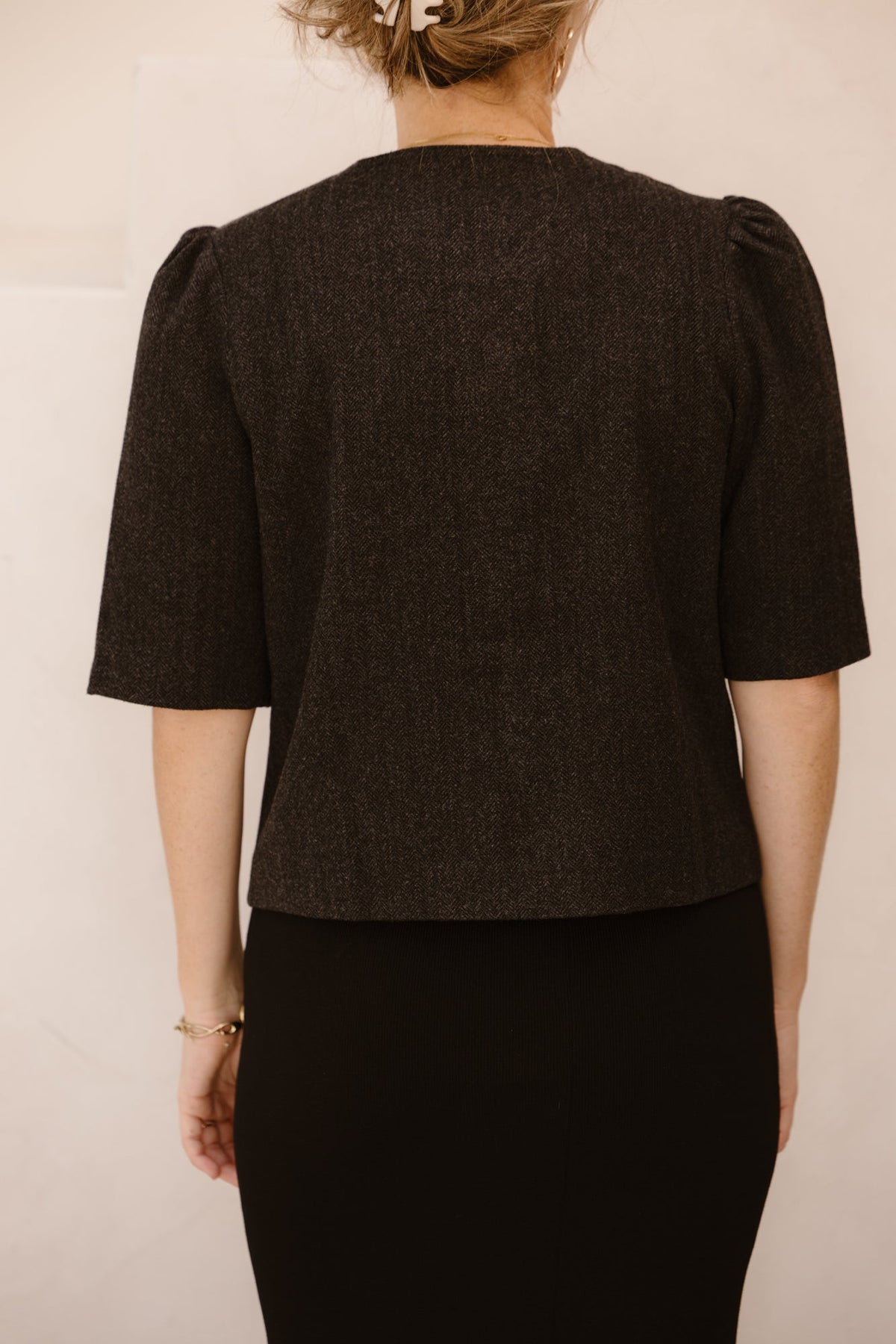 Xanthe herringbone blazer - Bij Keesje - Neo Noir