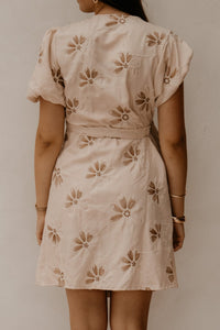 Xara Dress Flower Beige - Bij Keesje - Bij Keesje - Jurk