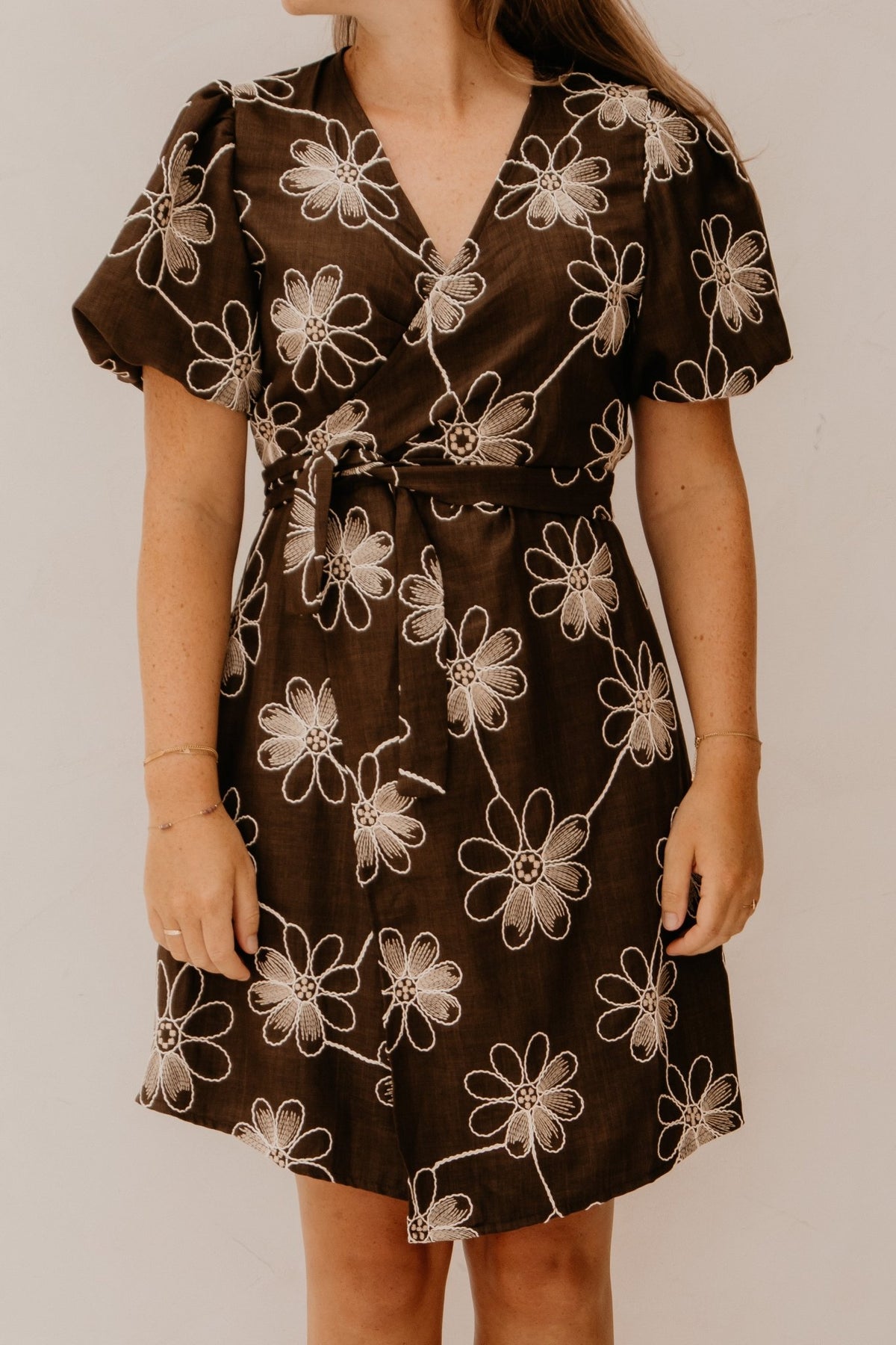Xara Dress Flower Brown - Bij Keesje - Bij Keesje - Jurk