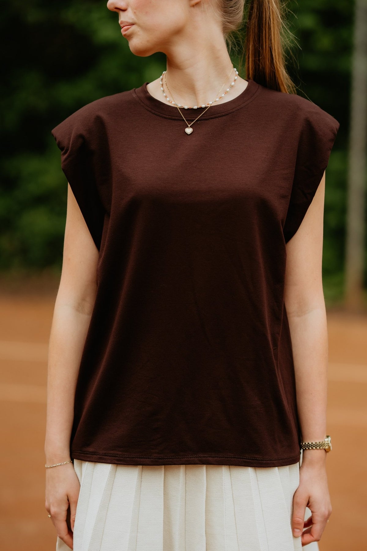 Xenna top brown - Bij Keesje - Bij Keesje - top