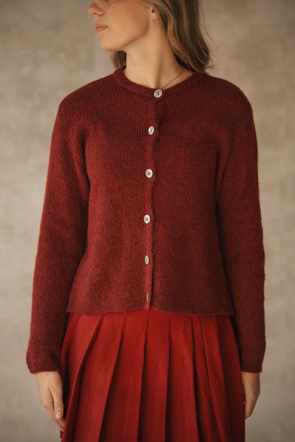 Yada cardigan bordeaux - Bij Keesje