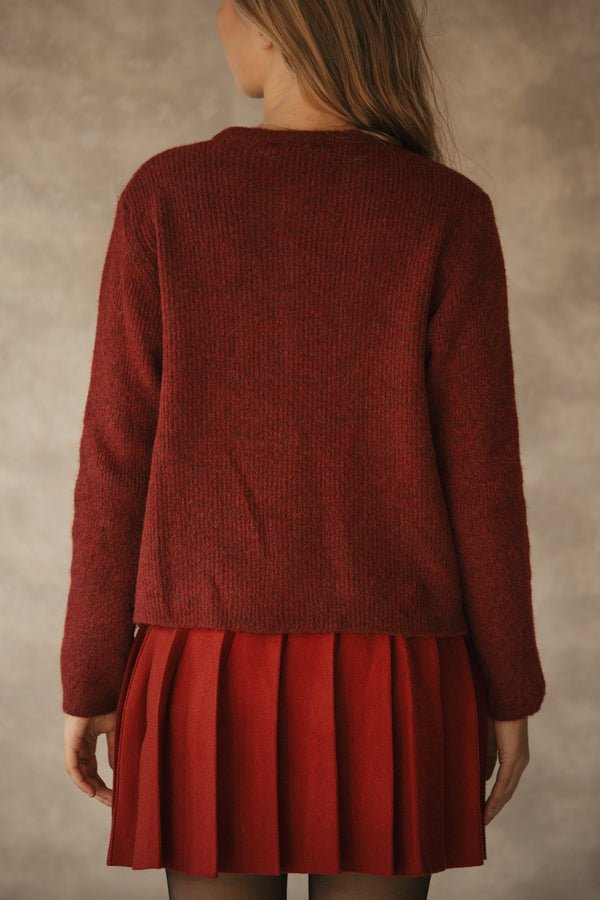 Yada cardigan bordeaux - Bij Keesje