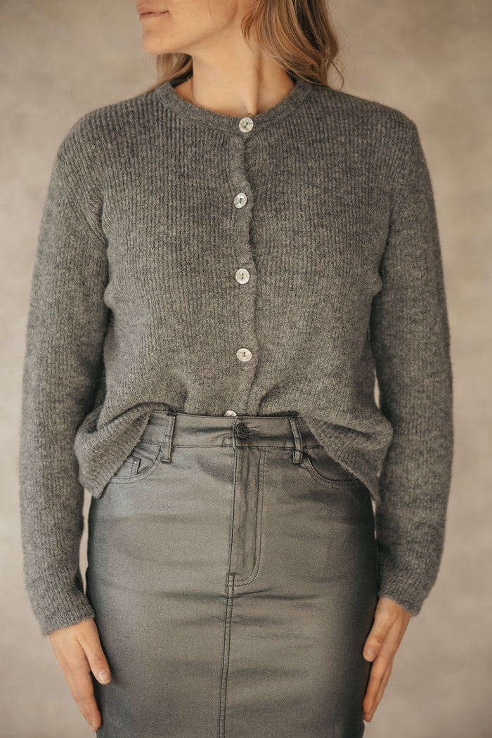 Yada cardigan grey - Bij Keesje