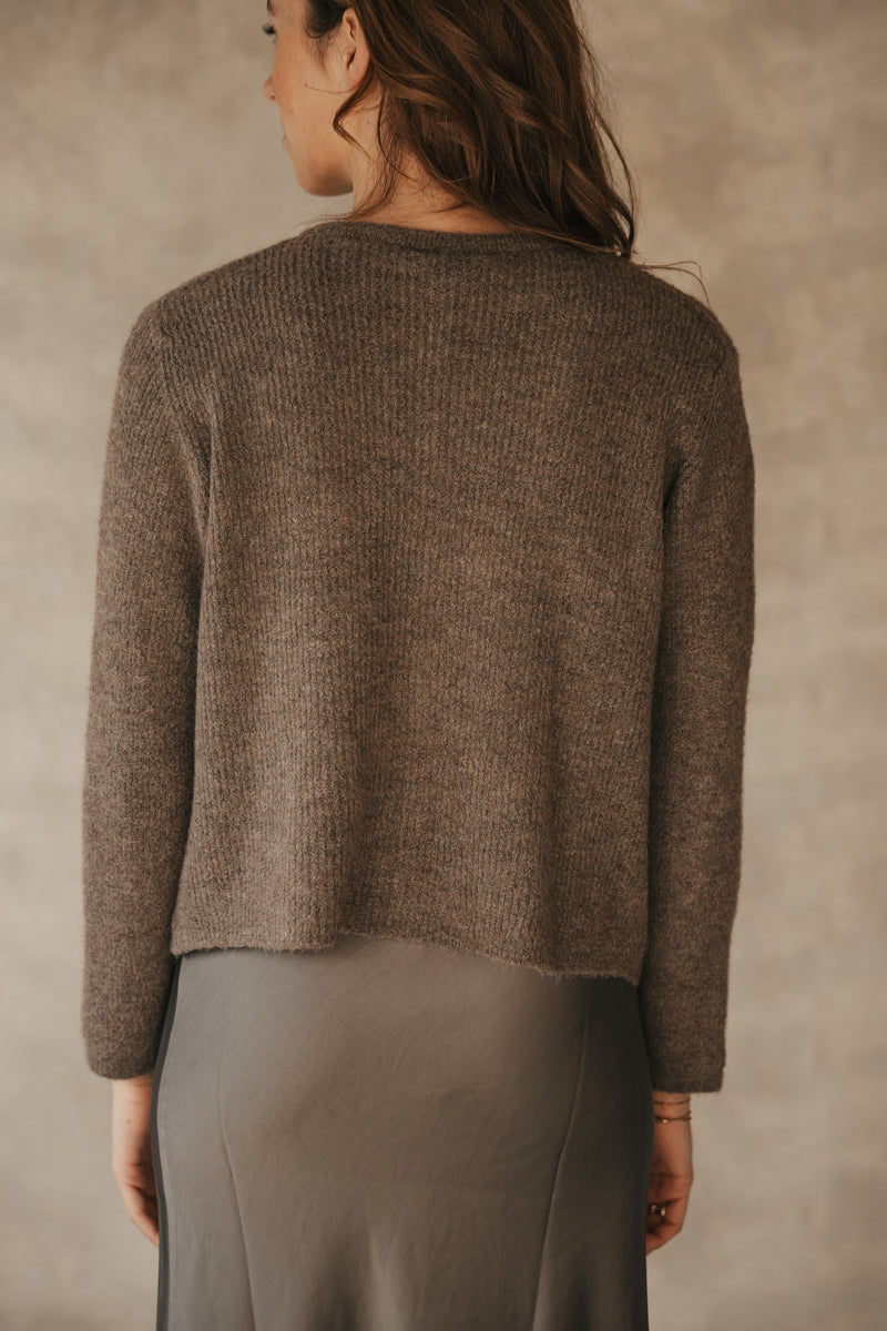 Yada cardigan taupe - Bij Keesje