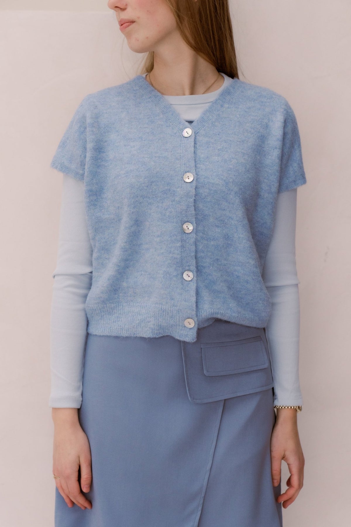 Yade gilet blauw - Bij Keesje - Bij Keesje