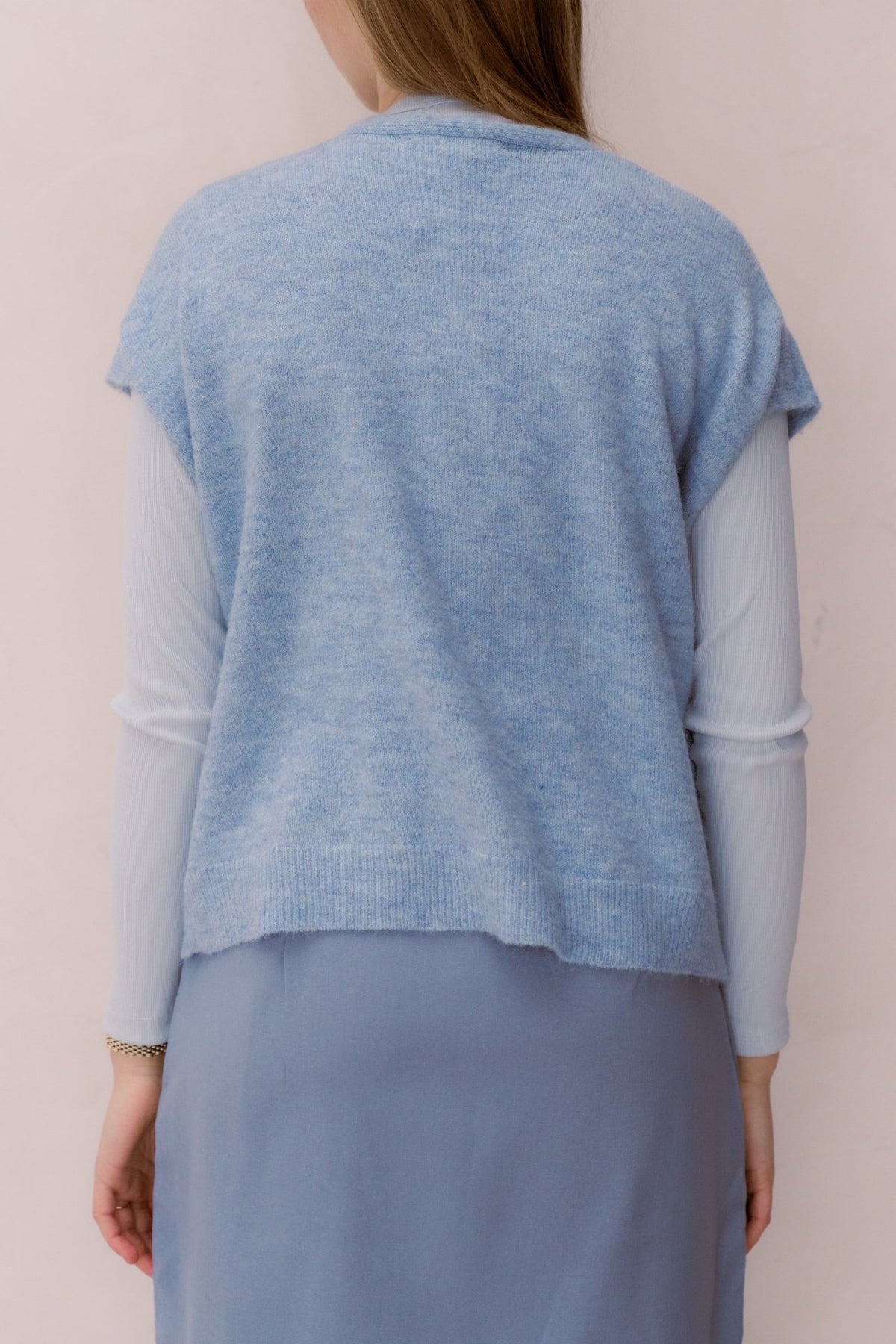 Yade gilet blauw - Bij Keesje - Bij Keesje