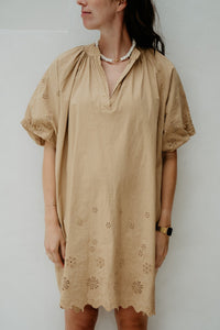 Yaelle blouse jurk camel - Bij Keesje - Bij Keesje - Jurk