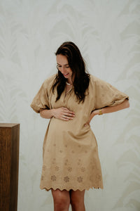 Yaelle blouse jurk camel - Bij Keesje - Bij Keesje - Jurk