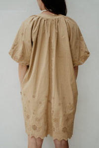 Yaelle blouse jurk camel - Bij Keesje - Bij Keesje - Jurk