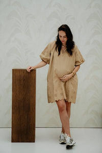 Yaelle blouse jurk camel - Bij Keesje - Bij Keesje - Jurk