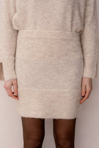 Yalou gebreid rokje beige - Bij Keesje - Bij Keesje