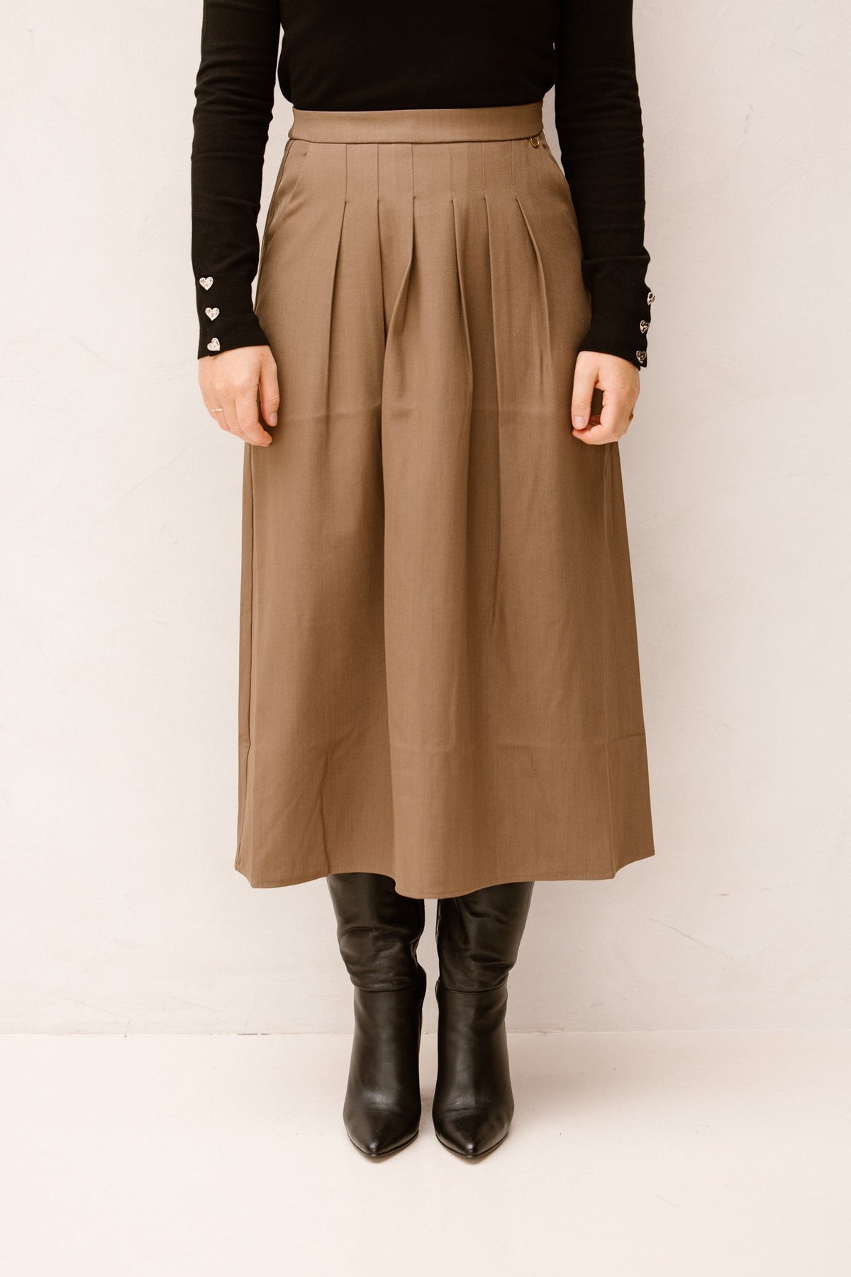 Yann skirt grey brown - Bij Keesje - G - maxx