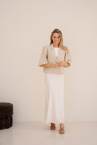 Yara Blazer Sand Linen - Bij Keesje - Elvira - blazer