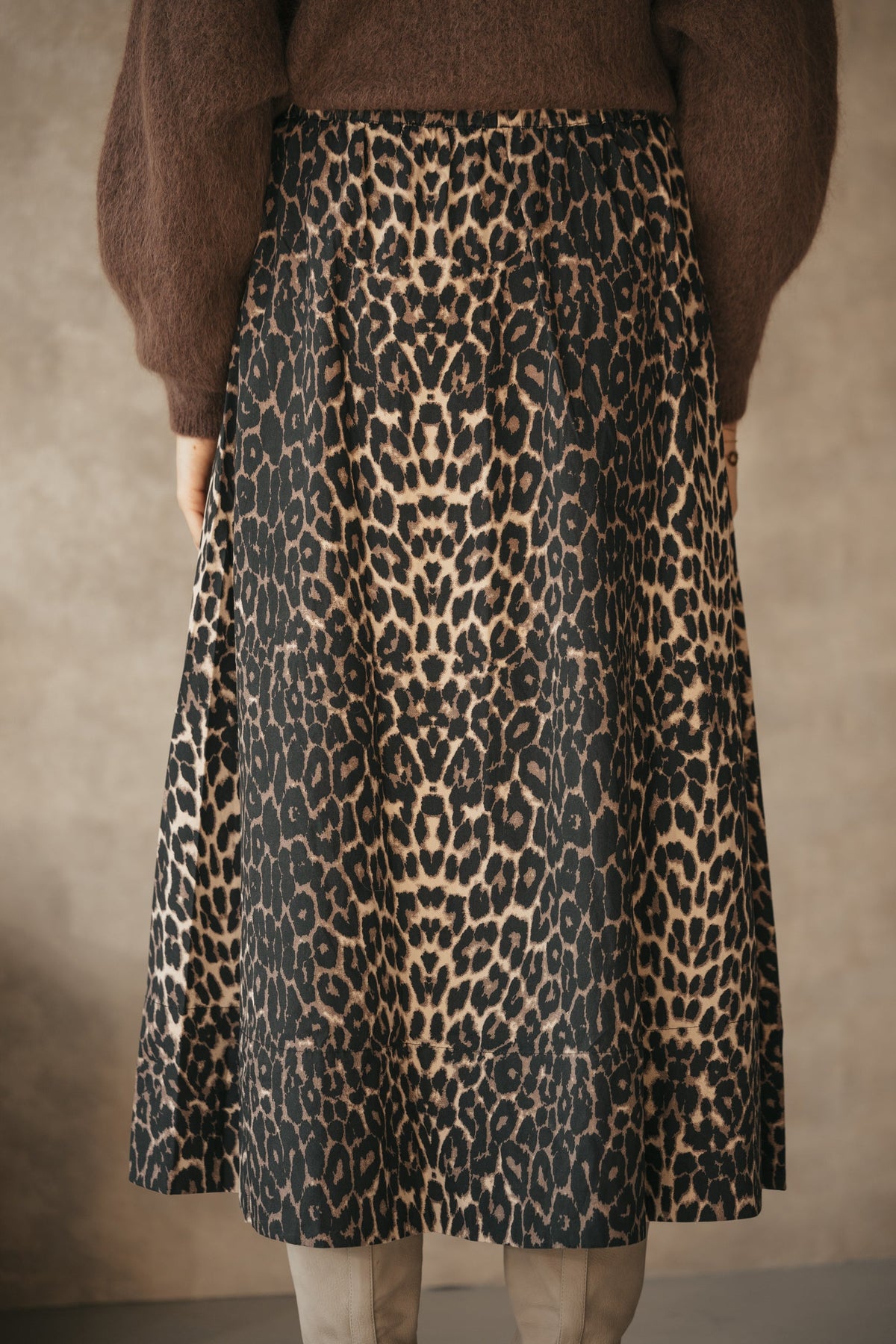 Yara leo long skirt leopard - Bij Keesje