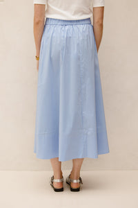 Yara long poplin skirt sky blue - Bij Keesje - Neo Noir