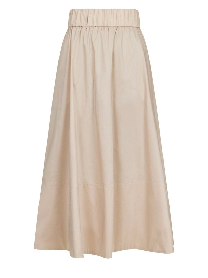 Yara Poplin Skirt Dark Sand - Bij Keesje - Neo Noir