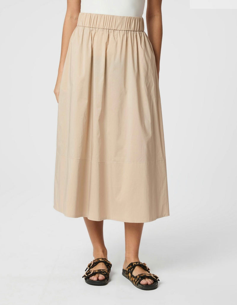 Yara Poplin Skirt Dark Sand - Bij Keesje - Neo Noir