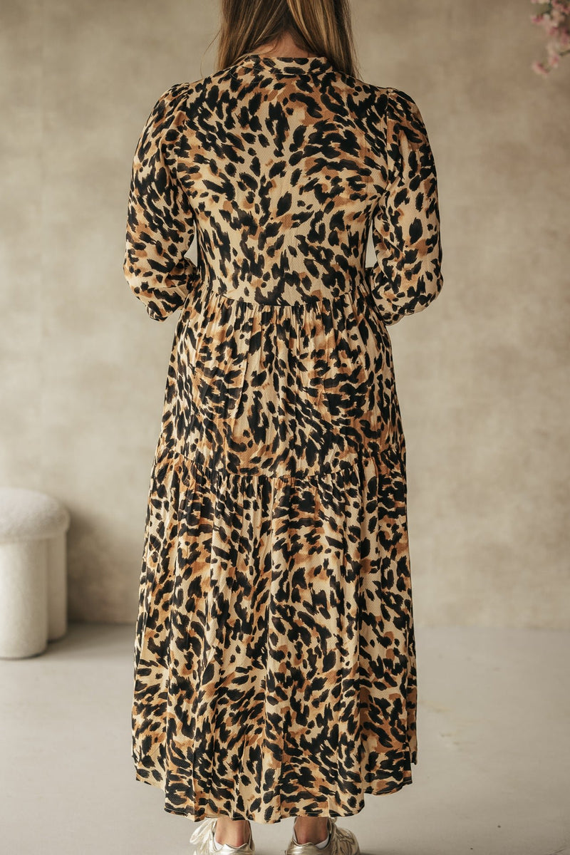 Yasalira long shirt dress leopard print - Bij Keesje