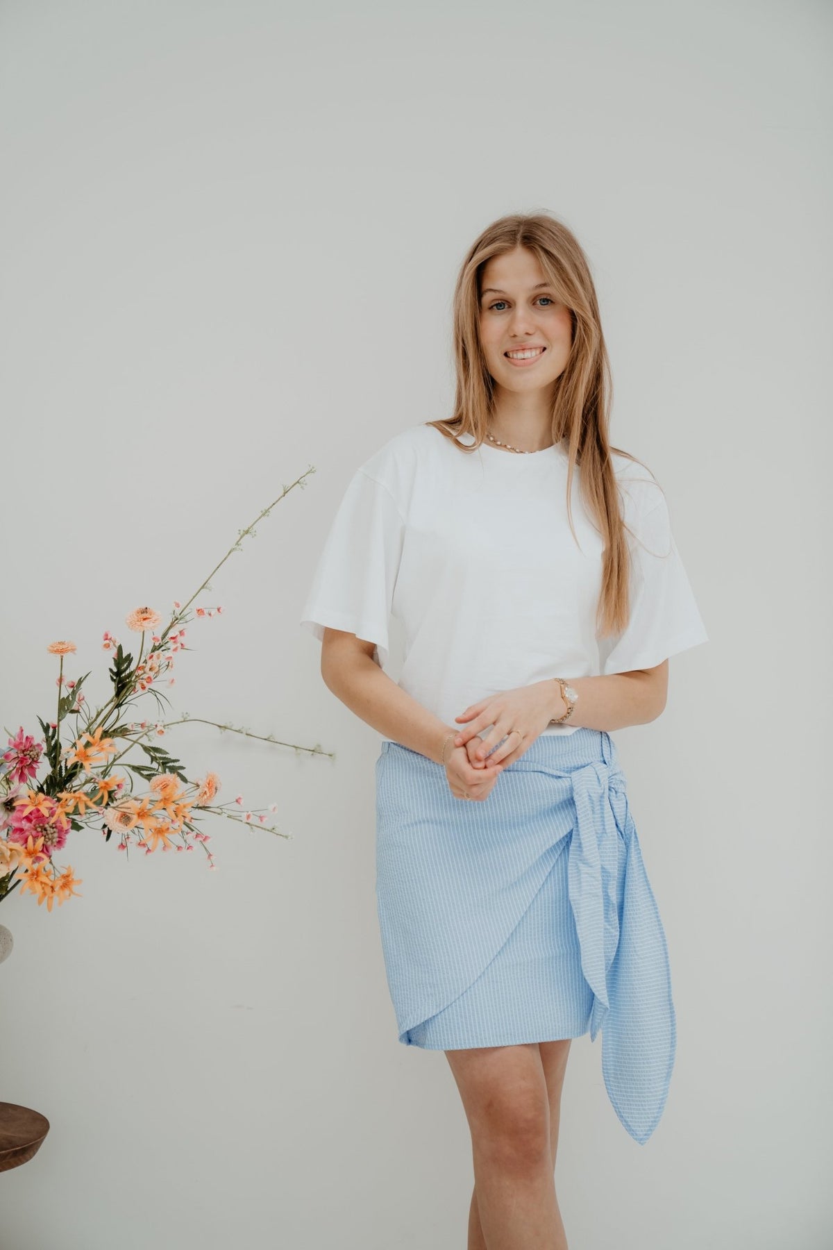 Yasannalea skirt blue/melange - Bij Keesje - Y.A.S - Rok