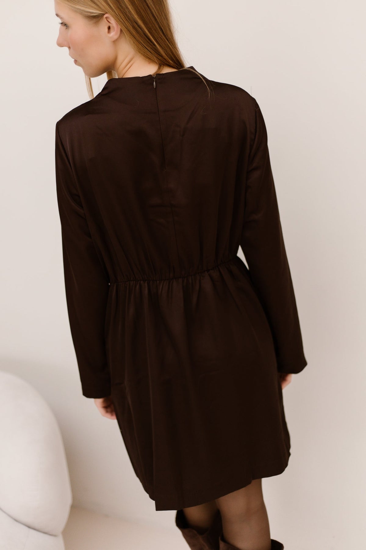 Yasbista dress coffee bean - Bij Keesje - Y.A.S - Jurk