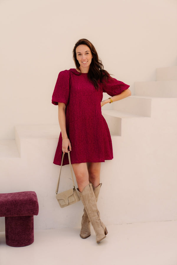Yasbloons 2/4 midi dress Rhododendron - Bij Keesje - Y.A.S - Jurk