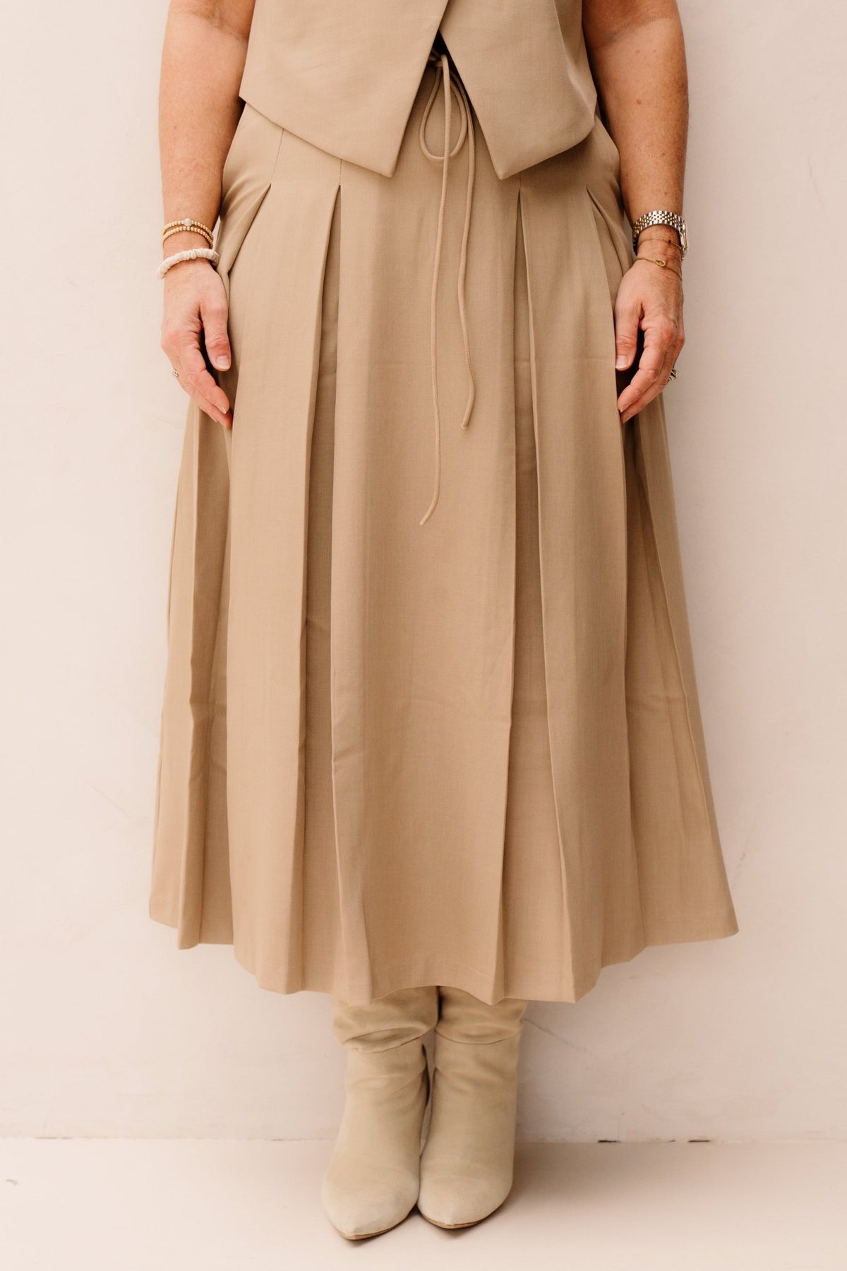Yascamia Hw Long Skirt Camel - Bij Keesje - Y.A.S - Rok