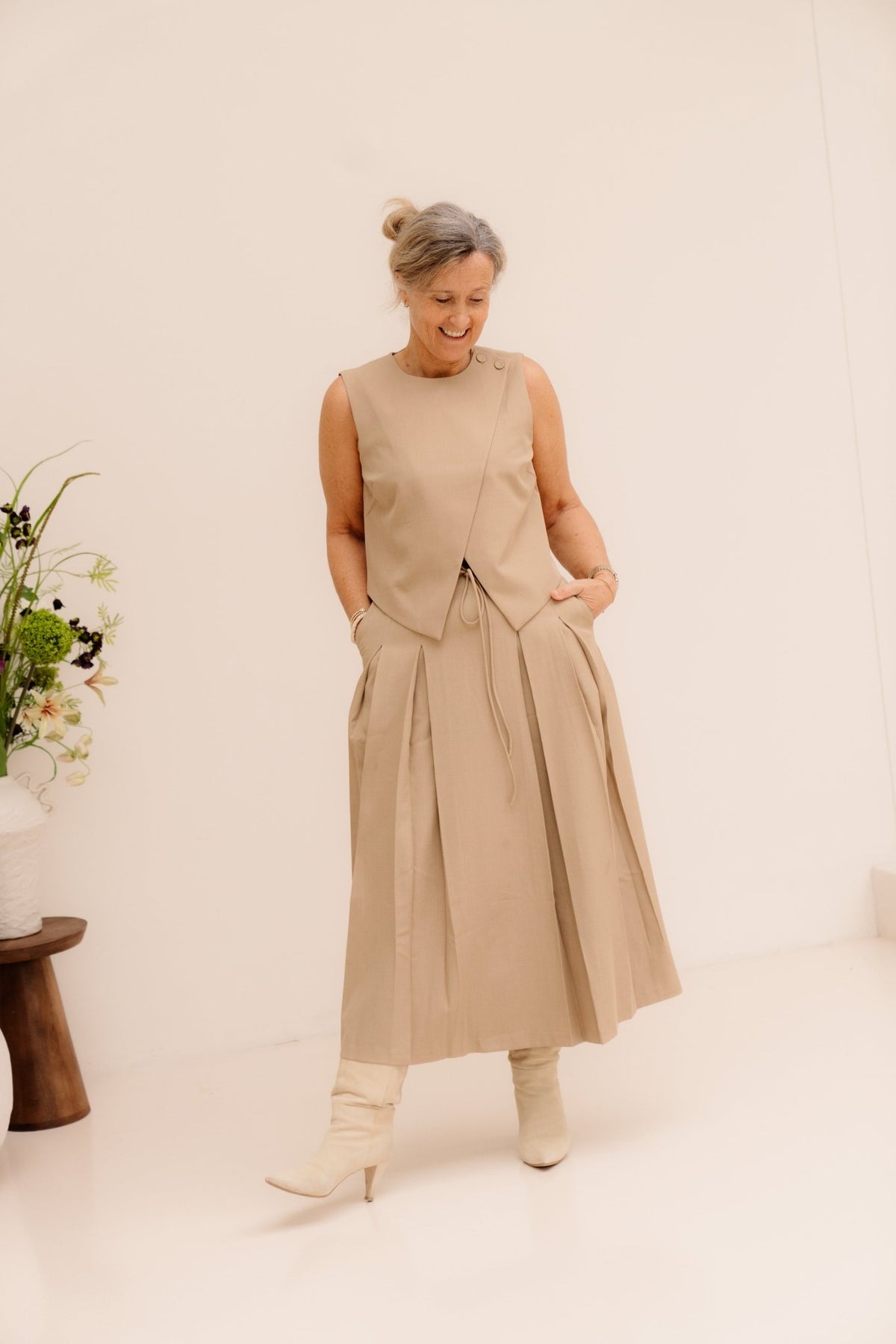 Yascamia Hw Long Skirt Camel - Bij Keesje - Y.A.S - Rok