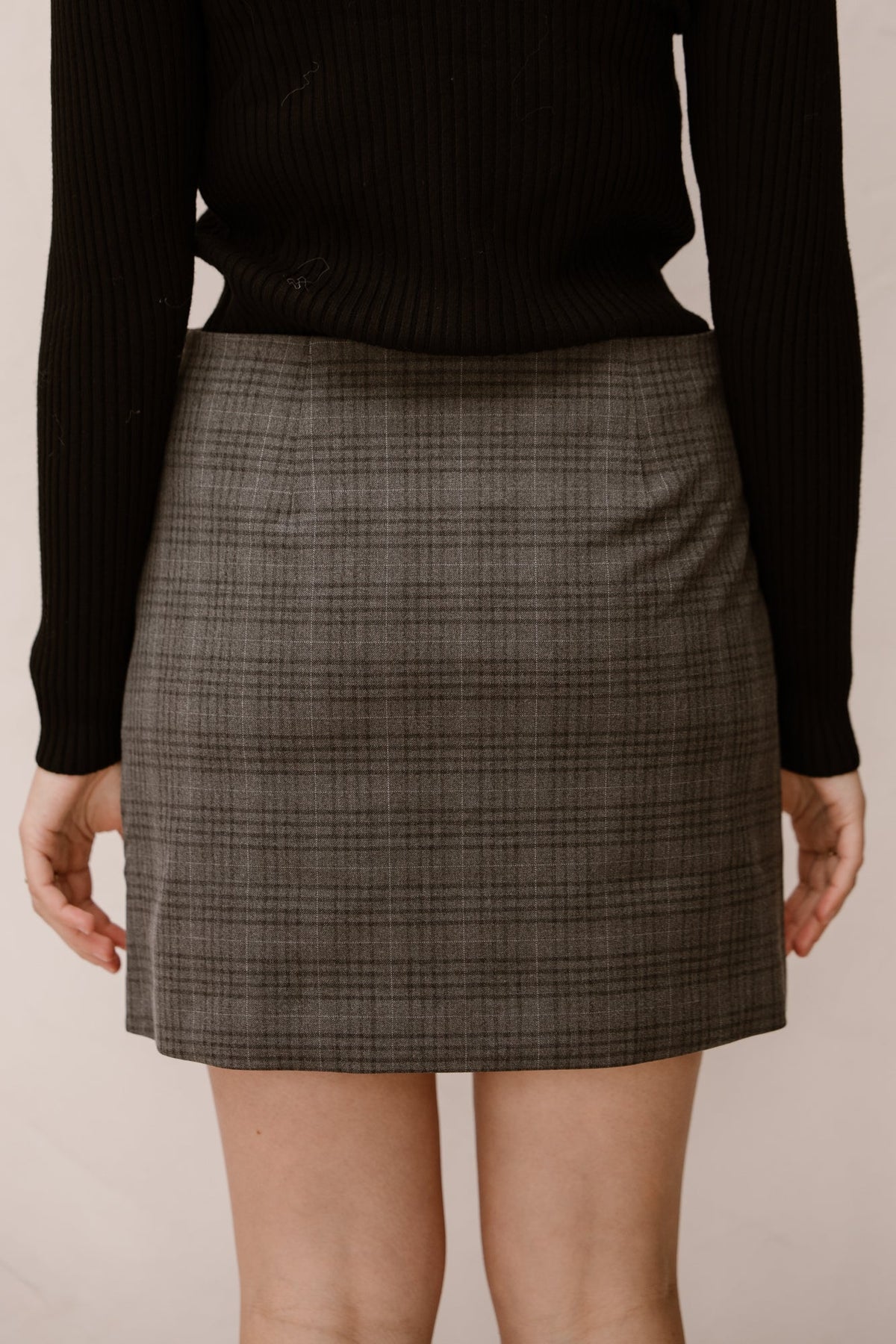 Yascicco mw skirt dark grey melange - Bij Keesje - Y.A.S