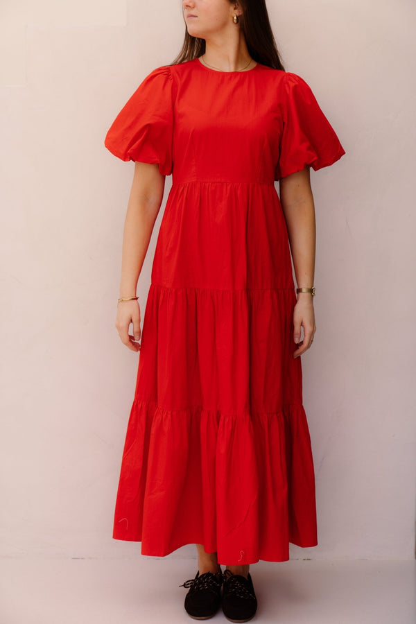 Yascolea ankle dress s. noos fiery red - Bij Keesje - Y.A.S - Jurk