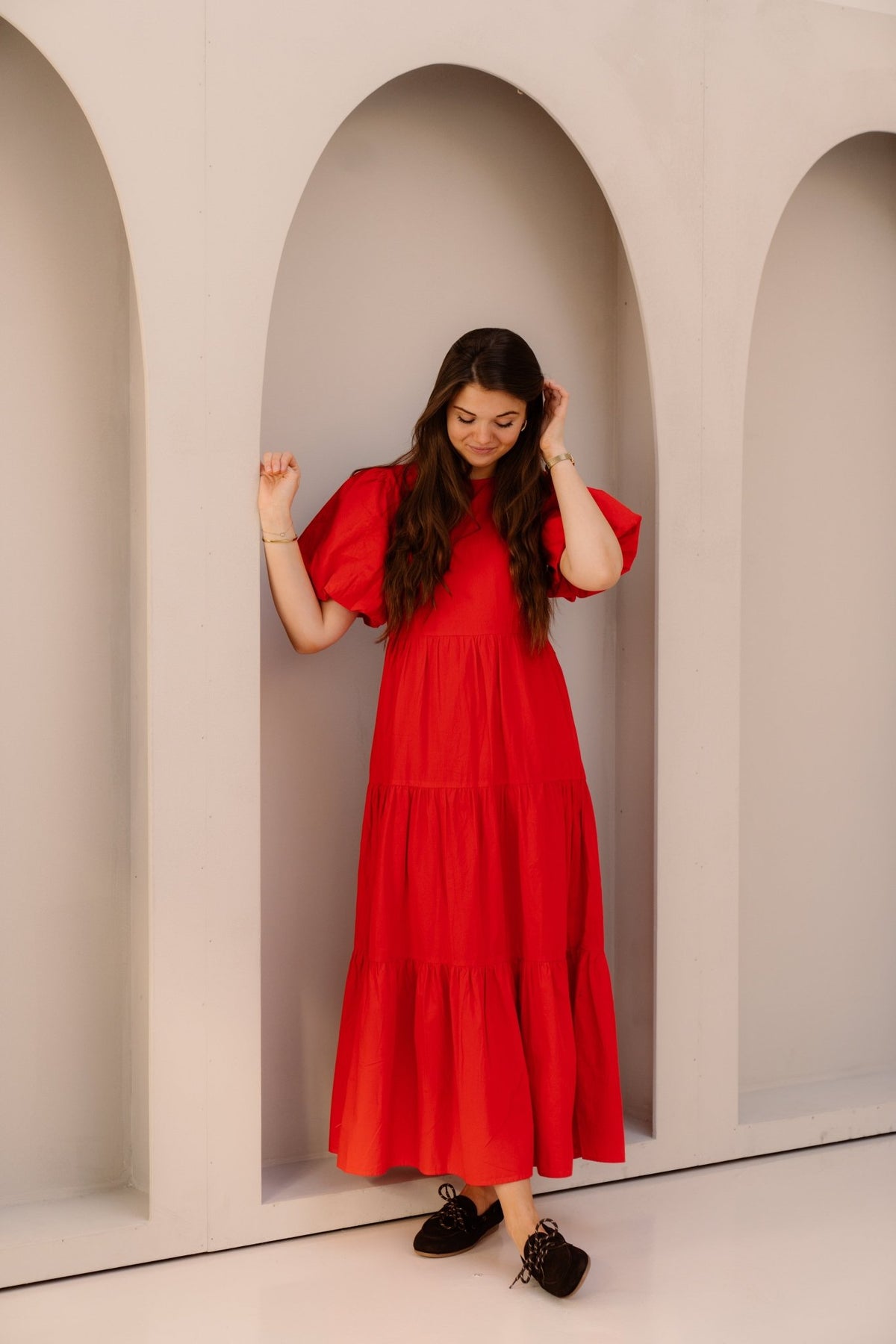 Yascolea ankle dress s. noos fiery red - Bij Keesje - Y.A.S - Jurk