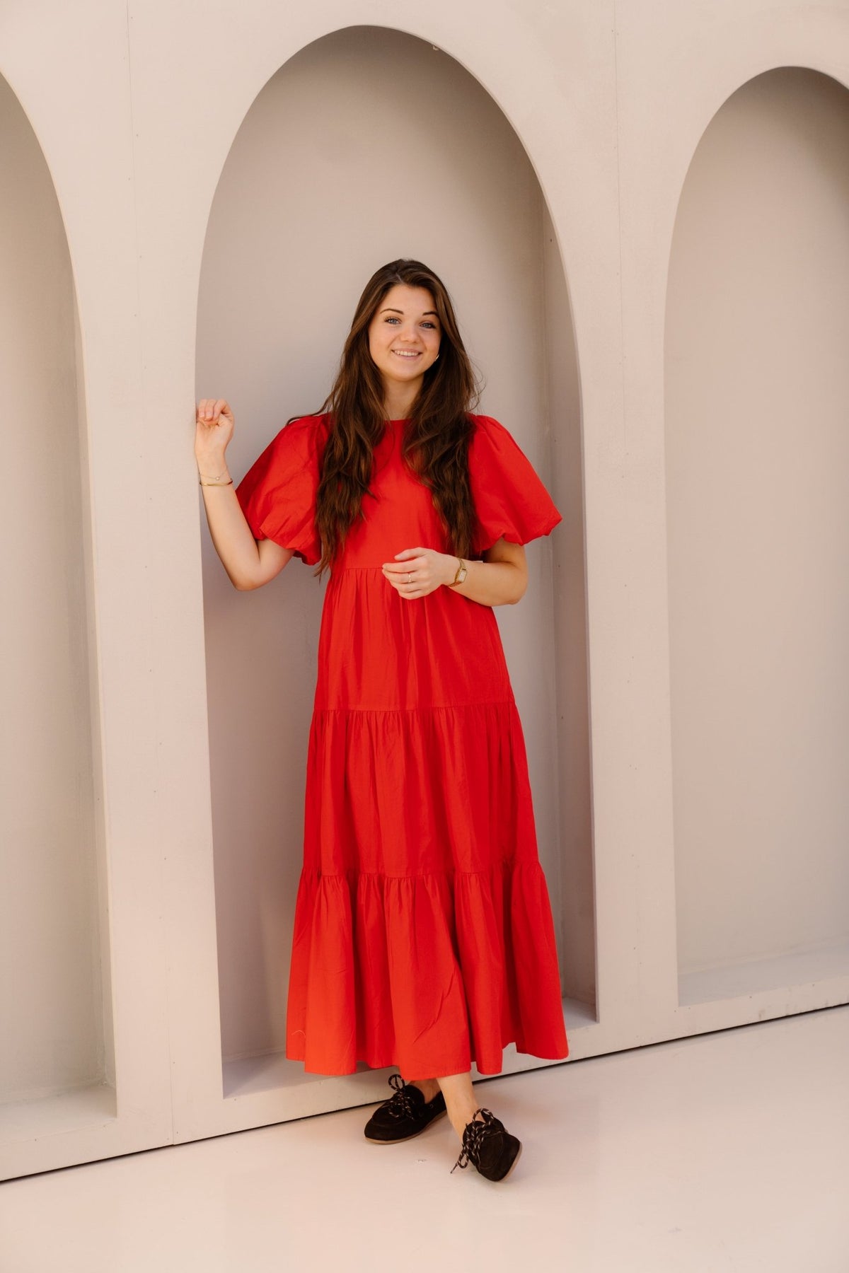 Yascolea ankle dress s. noos fiery red - Bij Keesje - Y.A.S - Jurk