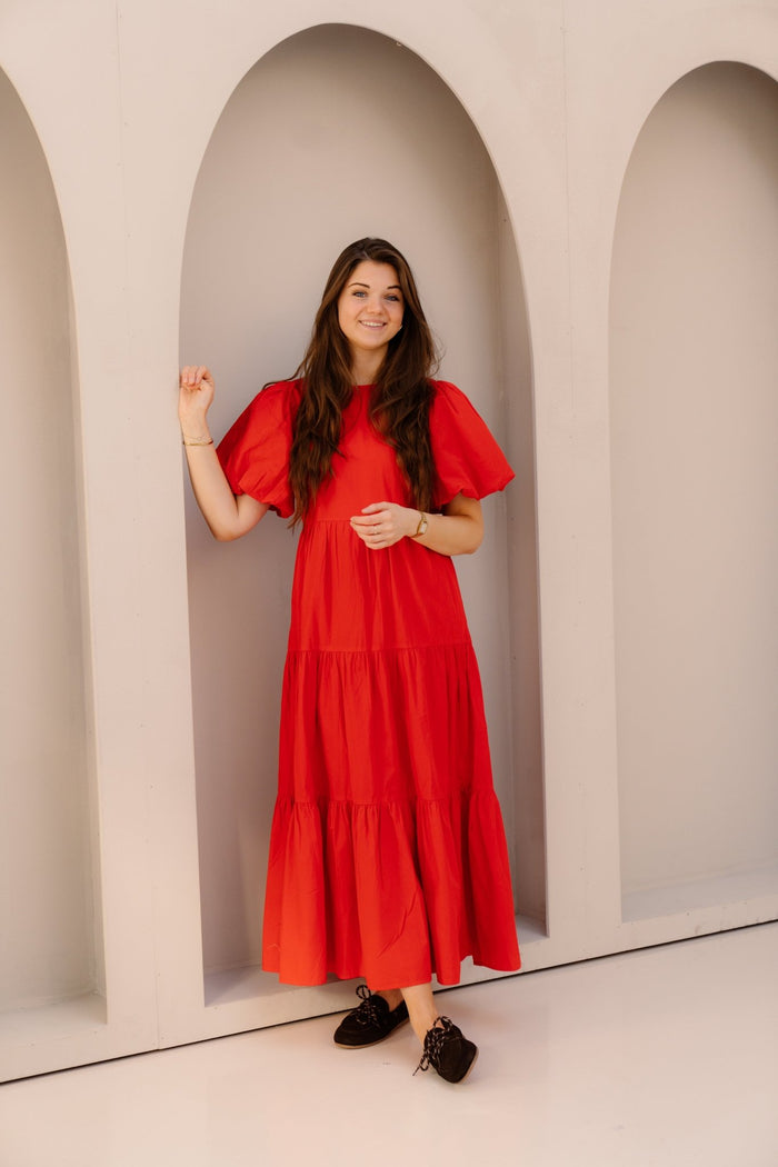 Yascolea ankle dress s. noos fiery red - Bij Keesje - Y.A.S - Jurk