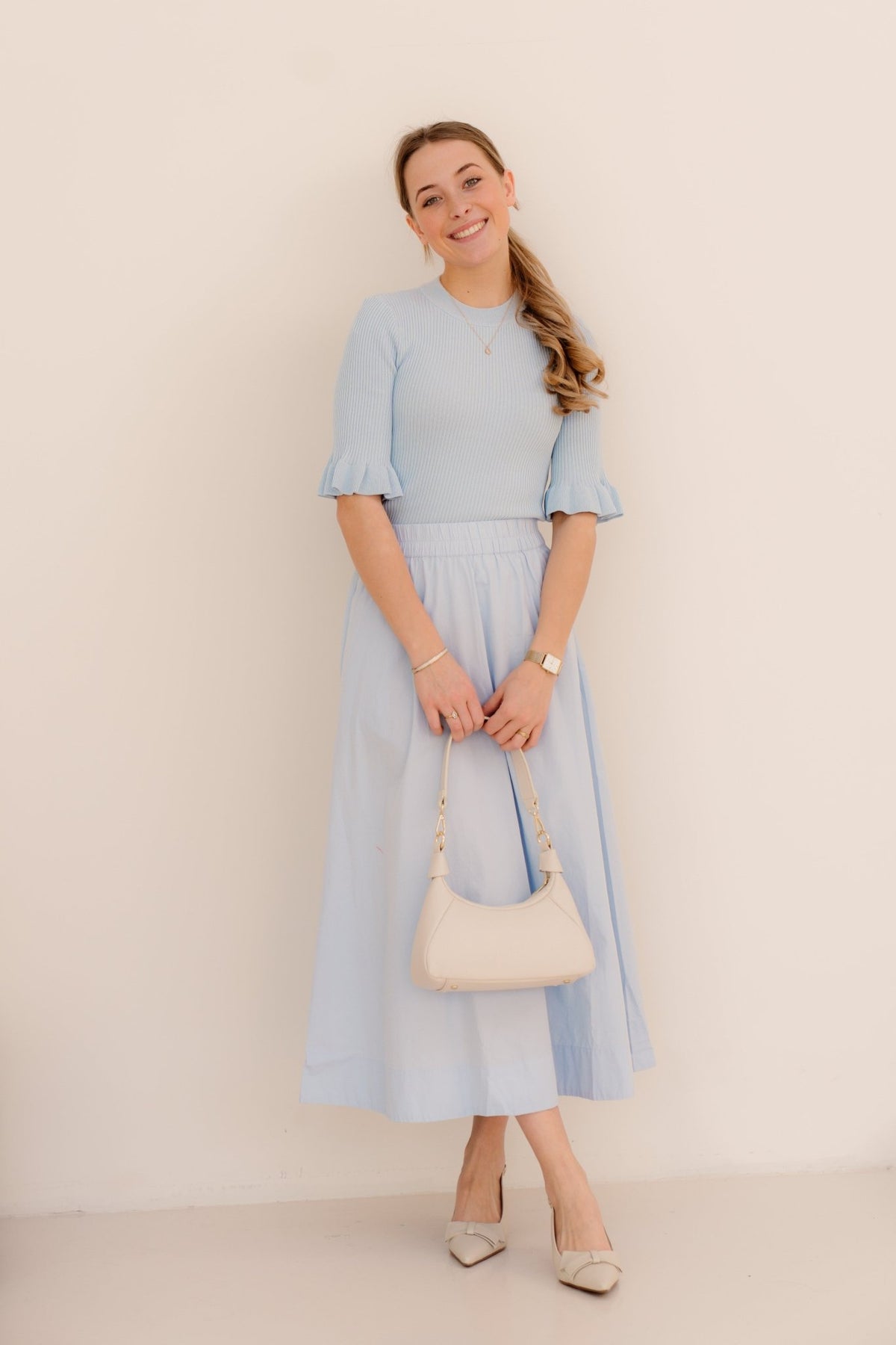 Yascolea HW Ankle Skirt Skyway - Bij Keesje - Y.A.S - Rokken