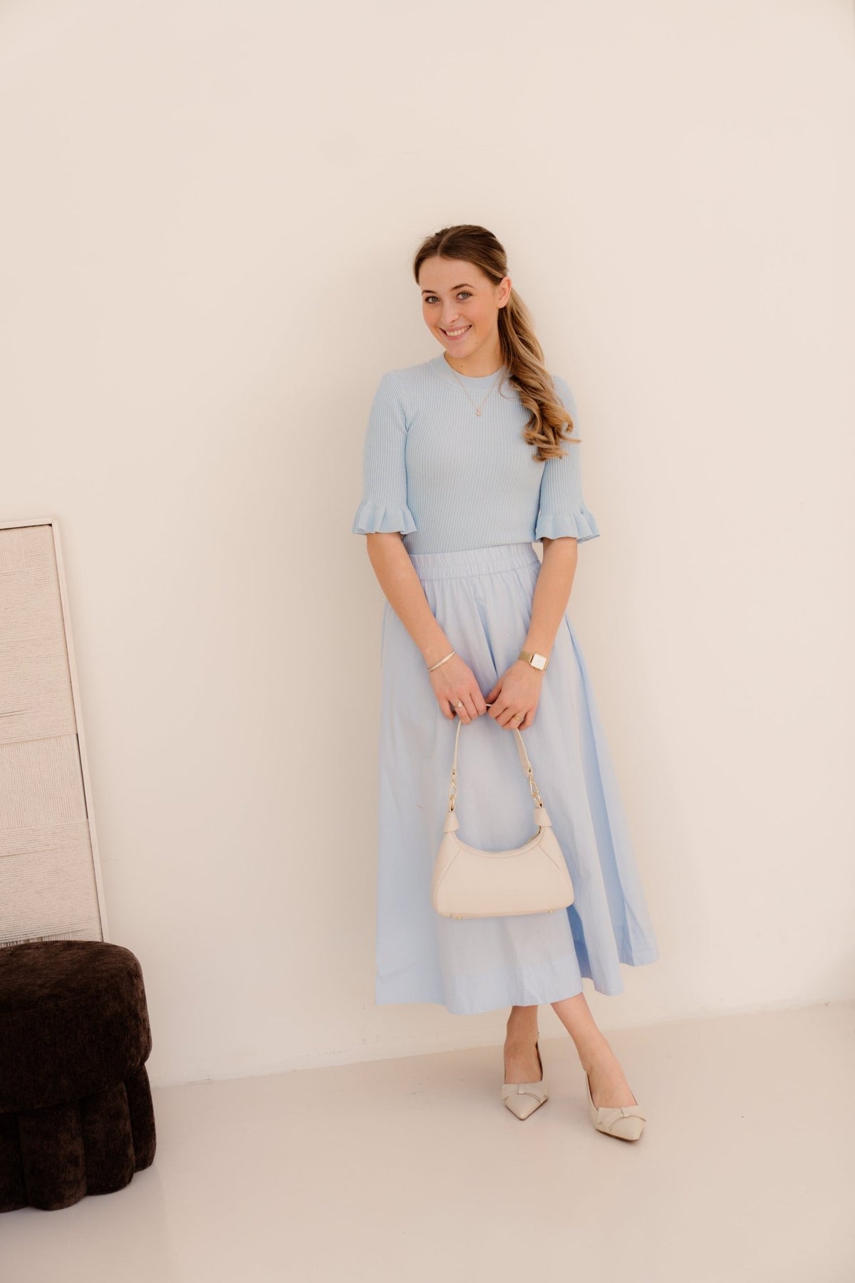 Yascolea HW Ankle Skirt Skyway - Bij Keesje - Y.A.S - Rokken