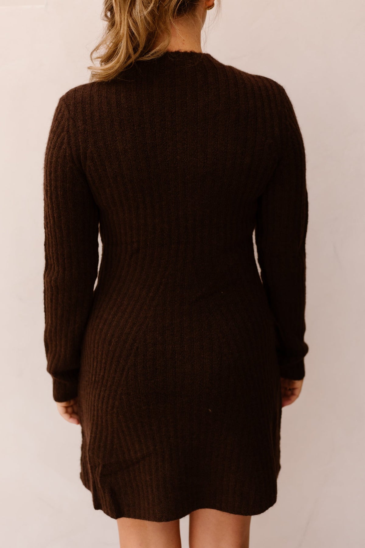 Yasdolly LS Knit Dress Noos Coffee Bean - Bij Keesje - Y.A.S - Jurk