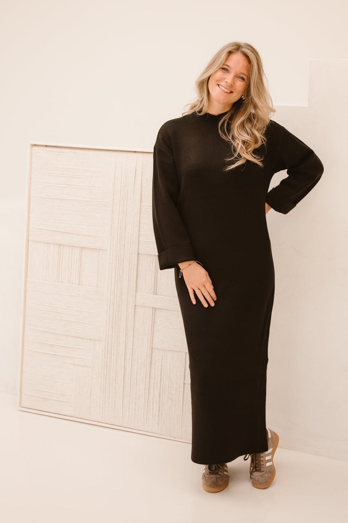 Yaselma long knit dress black - Bij Keesje - Y.A.S